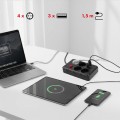 MACLEAN LISTWA ZASILAJĄCA, PRZEDŁUŻACZ 4 GNIAZDA + 3XUSB, 110-240V AC 50/60HZ, 2.1A MAX 2500W, 1,5M, CZARNA MCE392 B - 2835174