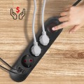 MACLEAN LISTWA ZASILAJĄCA, PRZEDŁUŻACZ 3 GNIAZDA + 3XUSB, 110-240V AC 50/60HZ, 2.1A MAX 2500W, 1,5M, CZARNA MCE394 B - 2835202