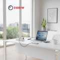 MACLEAN LISTWA ZASILAJĄCA, PRZEDŁUŻACZ 6 GNIAZD + 4XUSB, 110-240V AC 50/60HZ, 2.1A MAX 2500W, 3M, BIAŁA MCE391 W - 2835233