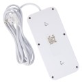 MACLEAN LISTWA ZASILAJĄCA, PRZEDŁUŻACZ 6 GNIAZD + 4XUSB, 110-240V AC 50/60HZ, 2.1A MAX 2500W, 3M, BIAŁA MCE391 W - 2835226