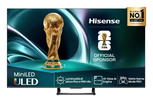 Telewizor Hisense 65U7Q ULED 65'' 4K Ultra HD VIDAA Dolby Atmos DVB-T2 Czarny (WYPRZEDAŻ) - 2844458