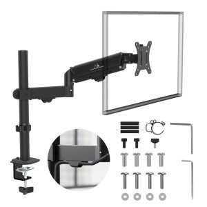 MACLEAN UCHWYT NA MONITOR, SPRĘŻYNA GAZOWA, 17"-32", 2-10KG, CZARNY MC-135
