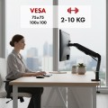 Uchwyt na monitor Maclean MC-133, sprężyna gazowa, 17"-32", 2-10kg, czarny - 2844530