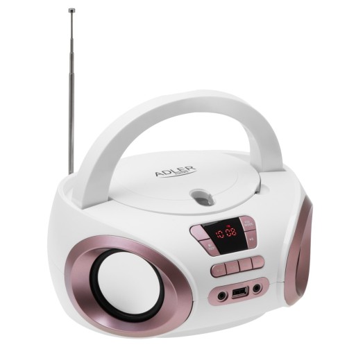 Radio Boombox CD MP3 USB Adler AD 1181 white copper - 2845903