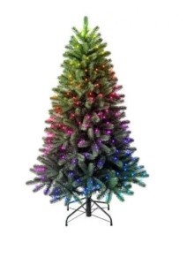 Twinkly Pre-lit Tree -1.50m Choinka, 270 RGB LED, zielony przewód, typ wtyczki C