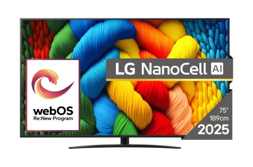 Telewizor LG NanoCell 75NANO81A3A 75" 4K Ultra HD WebOS Dolby Digital DVB-T2 Czarny - 2840435