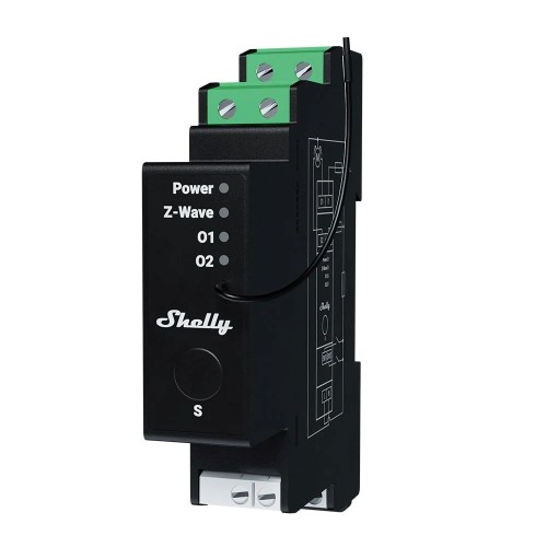 Inteligentny sterownik na szynę DIN Z-Wave Shelly Wave Pro Shutter LR - 2849662