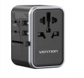 Uniwersalny adapter podróżny z ładowarką Vention 65W GaN 2x USB-A 2x USB-C czarny - 2849796