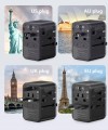Uniwersalny adapter podróżny z ładowarką Vention 65W GaN 2x USB-A 2x USB-C czarny - 2849801