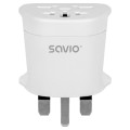 SAVIO ADAPTER PODRÓŻNY GNIAZDO GLOBALNE - WTYK UK AP-05 - 2849821