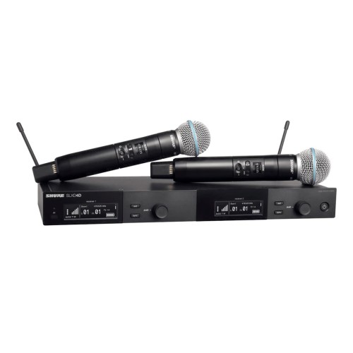 Shure SLXD24DE/B58-G59 - Podwójny cyfrowy system bezprzewodowy z dwoma nadajnikiami/mikrofonami "do ręki" - 2850685