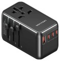 Uniwersalny adapter podróżny z ładowarką Vention 100W GaN 1x USB-A 3x USB-C czarny - 2845445
