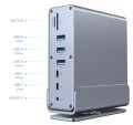 GEMBIRD MULTI ADAPTER USB TYP CF 15W1 (USB AF-PORTY V.2X2+V.3X3, TYP CF+HDMIX2+DISPLAYPORT+PD+CZYTNIK KART+GIGALAN+AUDIO SZAR - 2856461
