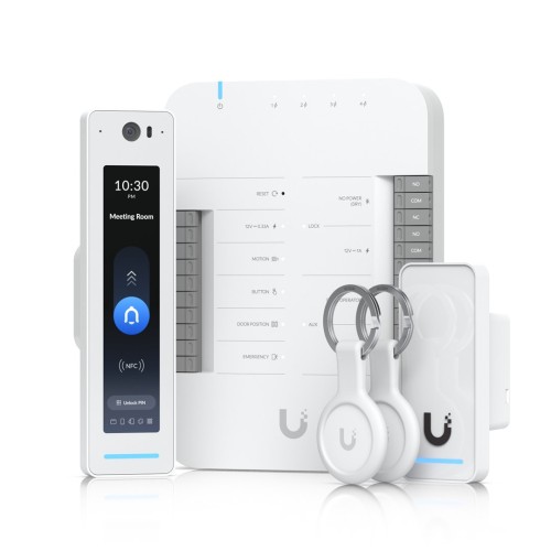 Zestaw startowy UniFi Access Ubiquiti G3 Pro UA-G3-SK-Pro, Czytnik dostępu G3 Professional + Czytnik G3 + Hub +  Breloki (2 sztuki) - 2856501