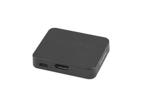 LANBERG SPLITTER VIDEO HDMI->2X HDMI 4K + PORT USB-C CZARNY - 2754117