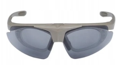 Okulary strzeleckie Wosport Tan - 3 wymienne wizjery, pasek - 2858471