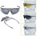 Okulary strzeleckie Wosport Tan - 3 wymienne wizjery, pasek - 2858473