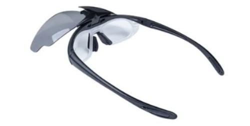 Okulary strzeleckie Wosport Black - 3 wymienne wizjery, pasek - 2858474