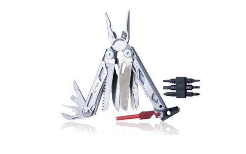 Multitool AZYMUT Giewon FS - Fire Starter - 19 narzędzi - krzesiwo + gwizdek + kabura do pasa (H2038A) - 2858488