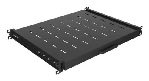 LANBERG WYSUWANA PÓŁKA DO SZAF RACK 19" 350MM CZARNA (1U/445X350MM UDŹWIG DO 35KG, MONTAŻ 4PUNKTOWY) - 2858560
