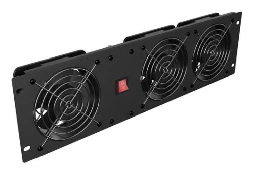 LANBERG PANEL WENTYLACYJNY PIONOWY 3U 19" DO SZAF RACK TRZY WENTYLATORY 230V CZARNY - 2858608