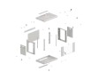 LANBERG SZAFA INSTALACYJNA RACK WISZĄCA 19" 12U 540X350 CZARNA SZARA PRZESZKLONE (FLAT PACK) - 2858637