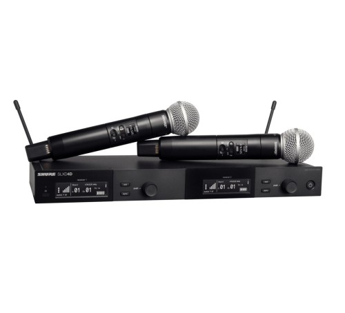 Shure SLXD24DE/SM58-G59 - Podwójny cyfrowy system bezprzewodowy z dwoma nadajnikiami/mikrofonami "do ręki - 2860750