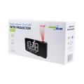 GREENBLUE RADIOBUDZIK CYFROWY LED Z PROJEKTOREM GREENBLUE,RADIO FM, ALARM, ZEGAR 12/24, ZASILANIE USB 5V DC + CR2032 GB172 - 2877956