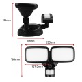 MACLEAN ŚCIENNA LAMPA LED, Z CZUJNIKIEM PIR, 20W, 1500LM, IP65, NEUTRAL WHITE 4000K, CZARNA MCE524 B - 2878191