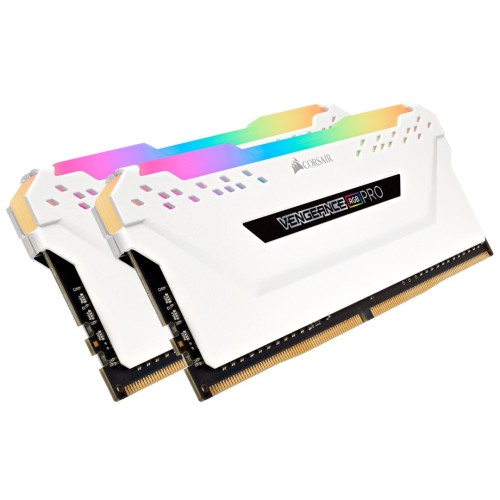Corsair Vengeance RGB PRO - DDR4 - Zestaw - 32 GB: 2 x 16 GB - DIMM 288-PIN - 3200 MHz / PC4-25600 - CL16 - 1.35 V - niebuforowany - bez ECC - biały - 2838135
