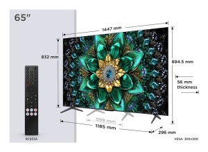 Telewizor TCL 65Q6C QD-Mini LED 65'' 4K Ultra HD Google TV Dolby Atmos DVB-T2 Metaliczny (WYPRZEDAŻ)