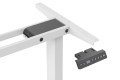 Stelaż pod biurko z elektryczną regulacją wysokości do blatów max. 200cm, kształt litery L, biały - 2880969