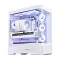 Obudowa PC Jonsbo D400, Midi Tower, ATX, Szkło Hartowane - biała - 2885593