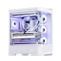Obudowa PC Jonsbo D400, Midi Tower, ATX, Szkło Hartowane - biała - 2885592