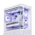 Obudowa PC Jonsbo D400, Midi Tower, ATX, Szkło Hartowane - biała - 2885614