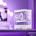 Obudowa PC Jonsbo D400, Midi Tower, ATX, Szkło Hartowane - biała - 2885594