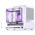 Obudowa Jonsplus Z20 GEJP-023 Mesh PC, Mini Tower, Micro-ATX, z uchwytem do przenoszenia - biała - 2885649