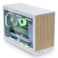 Obudowa PC Lian Li DAN A3-mATX Wood Edition, Szkło hartowane, Micro-ATX - Buk, biała - 2885656