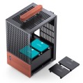 Obudowa Jonsbo T6, Mini-Tower, Mini-ITX, Tempered Glass, Holz - czarna - 2885736