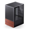Obudowa Jonsbo T6, Mini-Tower, Mini-ITX, Tempered Glass, Holz - czarna - 2885716