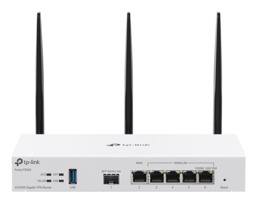 TP-Link FESTA FR365 router bezprzewodowy Gigabit Ethernet Dual-band (2.4GHz + 5GHz or 2.4GHz + 6GHz) Biały - 2886444