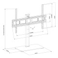 MACLEAN UNIWERSALNY STOJAK DO TV NA SZAFKĘ RTV PODSTAWKA, MAX. 40KG, MAX. VESA 600X400, DLA TV 32-75" MC-386 (WYPRZEDAŻ) - 2887521