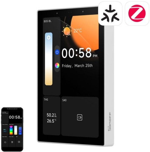 Panel sterowania WiFi/Bluetooth/ZigBee Matter SONOFF NSPanel Pro 120 (biały) - 2891858