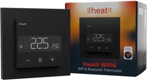 Termostat Heatit WiFi6 Black Matt Wi-Fi Thermostat 3600W 16A - 2891913