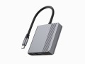 GEMBIRD MULTI ADAPTER USB TYPU C 3 W 1 (PORT USB + HDMI + WIDEO USB-C), KOLOR SZARY - 2892045