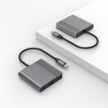 GEMBIRD MULTI ADAPTER USB TYPU C 3 W 1 (PORT USB + HDMI + WIDEO USB-C), KOLOR SZARY - 2892046