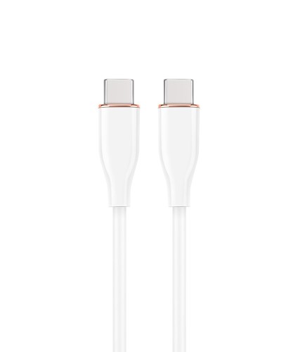 GEMBIRD KABEL USB TYP-C POWER DELIVERY (PD) 60 W, "PREMIUM SILICON", OPLOT SILIKONOWY, 1.5 M, BIAŁY - 2892220