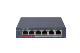 Hikvision DS-3E1106P-EI przełącznik sieciowy Zarządzany Fast Ethernet (10/100) Obsługa PoE Szary - 2892801