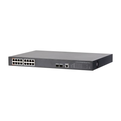Dahua Technology PoE DH-PFS4218-16GT-240 przełącznik sieciowy Zarządzany Gigabit Ethernet (10/100/1000) Obsługa PoE Czarny - 2892845