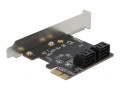 DeLOCK 4 portowy SATA PCI Express x1 Card - Konstrukcja niskoprofilowa - 2893819